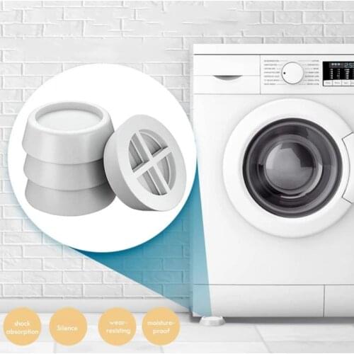 Home Furniture Pads for Anti-vibration Washer and Dryer Anti Slip Mat Rubber Isolation Feet Home Furniture Hardware Black /White