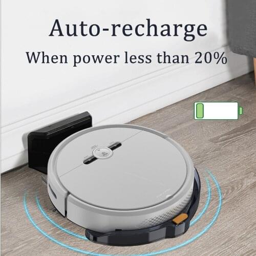 4400mAH Sweeping Robot Vacuum Cleaner Sweeper a Remote Control 180ml Water Tank Timing Auto-Recharge Hair