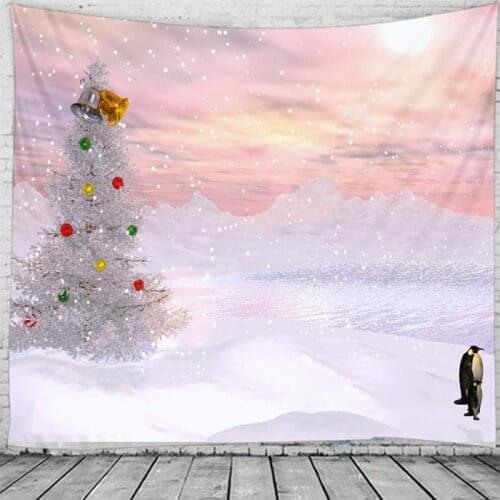 Christmas 3D Printing Tapestry Wall Hanging Bed Spread Beach Towel Table Cloth Yoga Mat Happy New Year 2021 3D Mat large size
