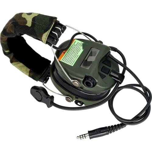 MSASORDIN Tactical Hunting Headphone Anti-Noise Headset Airsoft Military Noise Reduction Headset Shooting Tactical Earmuf FG