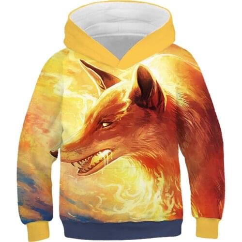 Fashion 3D Animal Pet Fox Print Hoodie For Girl Fashion Streetwear Style Long Sleeve Top Tees Female Cute Hooded Hoodies Clothes