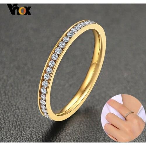 Кольца с кристаллами VNOX China At AliExpress