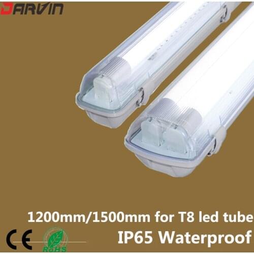 Waterproof Led Tube Fixture IP65 T8 4ft 5ft 1500mm Double Ended Led Tube Support Bracket ABS with PC cover damp proof Dustproof
