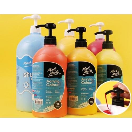 Waterproof Acrylic Paint 1L Barreled Drawing Calligraphy Watercolor Paint Beginner Hand-painted Wall Painting Art Tool Coating