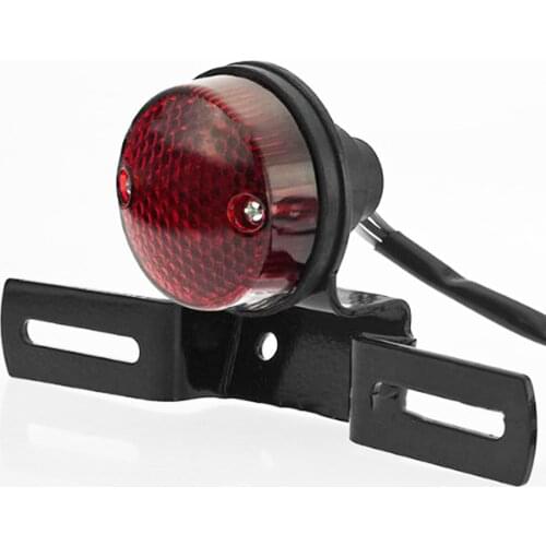Motorcycle LED Rear Light Stop Tail Lamp Round Taillights Accessories For General Harley Universal Modified Taillights