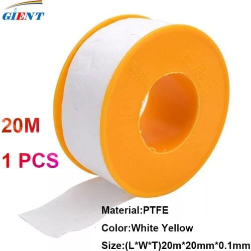 1Roll 20M PTFE Thread Tape Roll Plumbing Plumber Fitting for Water Gas Thread Joint Pipes Seal Plumbing Fitting Plumber Tools