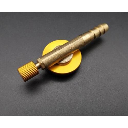 1Pc 8cm Flat Gas Tank Valve Gas Stove Switching Stainless Steel Camping Charging Inflatable Valve Adapter