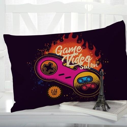1pc Cartoon Gamepad Childrens Pillow cover Pillow case Bedding Pillowcase Pillowcovers decorative 3D for kids baby fire