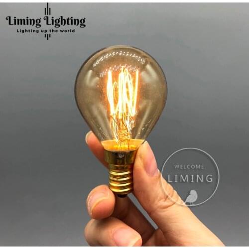 Retro G45 E14 220V 230V 240V Vintage 40W E14 Edison Bulbs Incandescent Screw Filament Bulbs For Pendant Light Lamp Decoratives
