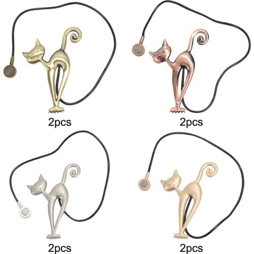 2x Cat Curtain Tiebacks Hooks Buckles Drapes Drape Tiebacks Home Accessory