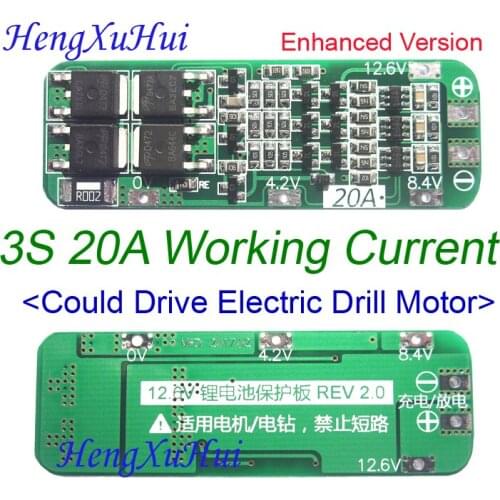 3S 20A Li-ion Lithium Battery PCB Protection Board 12.6V AUTO Recovery (Standard Enhanced Version Optional)