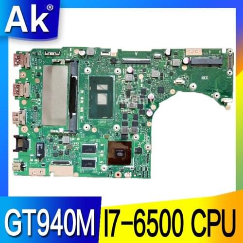 AK K401UB Laptop motherboard I7-6500 CPU GT940M For Asus K401U A401UB K401UQ Test mainboard K401UB motherboard test 100% ok