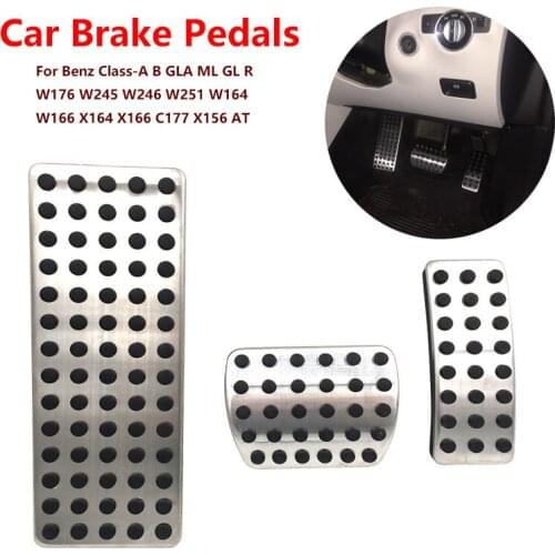 Car Brake Pedals Accelerator Oil Footrest Brake Pedals Rest Pedals for Benz A B GLA ML GL R W176 W245 W246 W251 W164 W166 X164