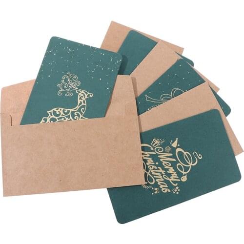 4Pcs Christmas Greeting Card Business Season Greeting Card Handmade Card Gifts