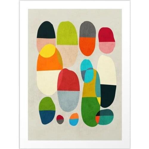 Home Decorative Canvas HD Graffiti Colorful Prints Simper Style Paintings Modular Picture Cool Wall Art Poster Artwork No Framed