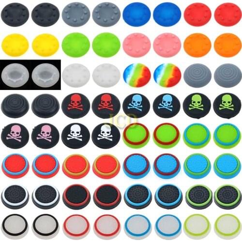 JCD 4PCS Silicone Analog Thumb Stick Grips Joystick Cover For PS3 PS4 Pro PS5 Controller Thumbstick Caps Case For Xbox 360 One