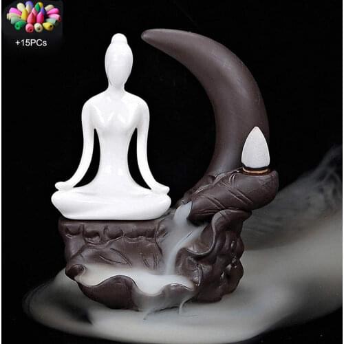 Handmade Ceramic Incense Holders Backflow Incense Burner Figurine Incense Cone Home Decor Gift Decorations Statue Ornaments