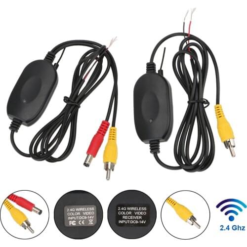 2.4G Wireless Video Transmitter Receiver Kit For Car Rear View Camera and DVD Monitor Screen Reverse Backup Rearview Cam