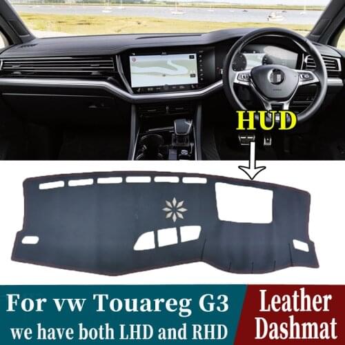 Leather Dashmat Dashboard Cover Pad Dash Mat Carpet Car-Styling accessories For Volkswagen vw Touareg G3 2019 2020 2021