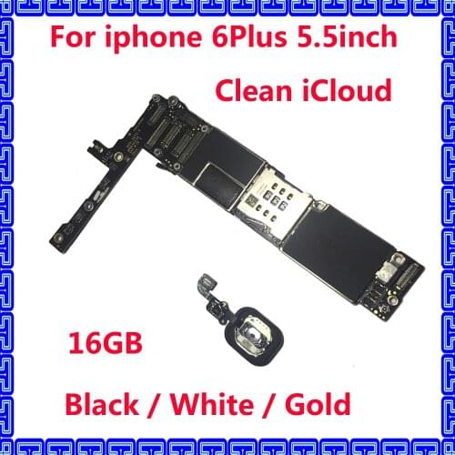 For iphone 6 Plus Original IOS system motherboard with / without touch ID,16GB Factory unlocked mainboard+chips for iphone 6Plus