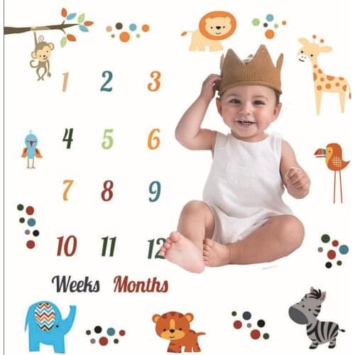 Fashion Newborn Baby Monthly Growth Photograph Background Blanket Cloth Rug For Baby Photography Accessories Home Decoration