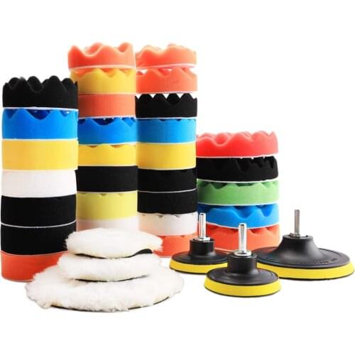 38Pcs Polishing Pad Kit Buffing Pads Car Care Polisher Waxing Polishing Set