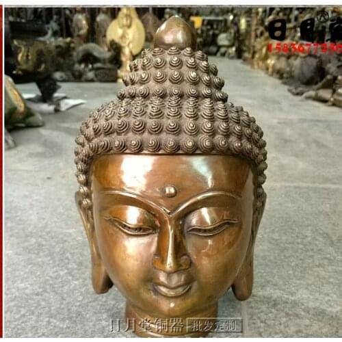 Folk Culture Temple brass copper Shakyamuni Tathagata Buddha wholesale art Decoration 100% real Tibetan Silver Brassroom Art