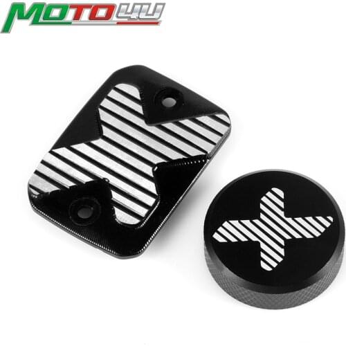 Motorcycle Fluid Reservoir Cap Cover Front and Rear Aluminum For Ducati Scrambler 800