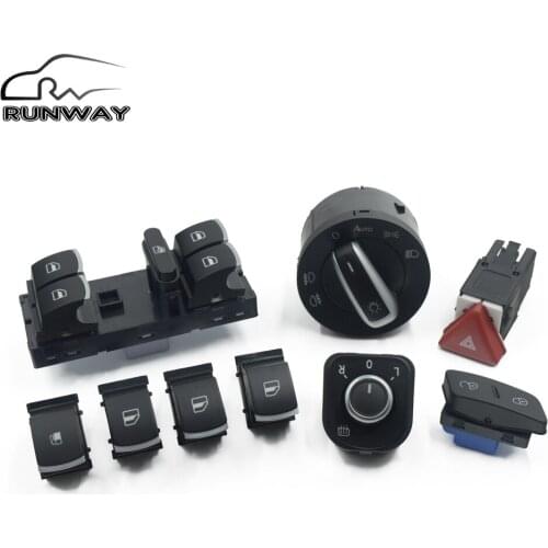 Window Headlight Mirror Fuel Lock Control Hazard Warning Lamp Switch For VW Jetta Golf MK5 5ND 959 565B 1K0 953 509A 1K0962125