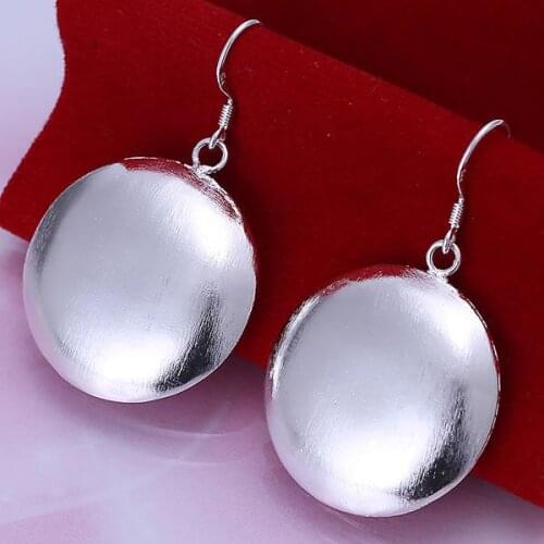 Pretty Silver Plated Earrings For Women Wholesale Free Shipping 925 Charm Christmas Gifts Fashion Jewelry earrings E079
