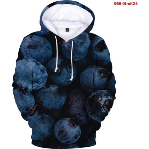 Men Hoodie Fruits Funny Print Streetwear Hoodies Warm Vintage Hoody for Boys Winter Korean Blueberry Fruit Sweatshirts Harajuku