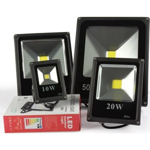 Ultrathin LED flood light 10W 20W 30W 50W Black AC85-265V waterproof IP65 Floodlight Spotlight Outdoor Lighting Free shipping