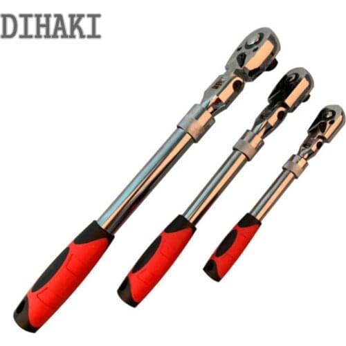 Retractable 1/4" 3/8" 1/2"inch Ratchet Wrench 72 Teeth Extending Telescopic Ratchet Socket Wrench Tool Ratchet Handle Wrench
