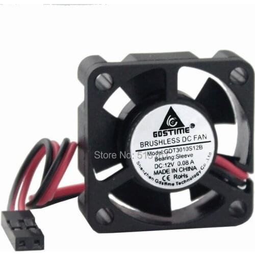 100PCS Gdstime 3010s 30MM 30 x 10MM 12V Dupont 2Pin Mini DC Cooler Small Cooling Fan