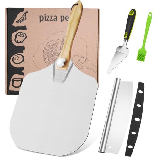 14" Pizza Shovel Peel With Long Handle Pastry Tools Peels Shovel Peel Paddle Pizza Cake Baking Tools Big long Aluminum