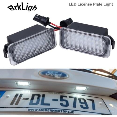 2Pcs No Error LED Number License Plate Lights Lamp Car Accessories For Ford Focus 2 3 Kuga Mondeo Fiesta Range C-Max S-Max B-Max