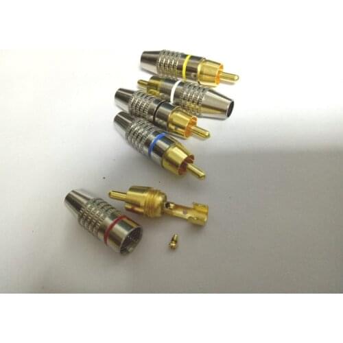 20pcs RCA plug Video cable lock screw plug Connector New
