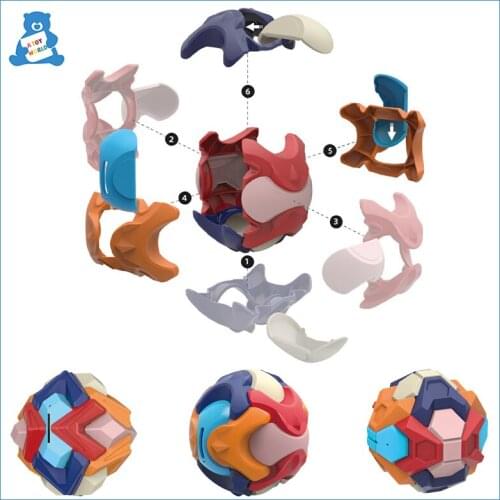 3D Creative Puzzle Assemble Ball Intelligence Building Blocks Ball Removable Assembly Piggy Bank Early Educational Toys For Kids