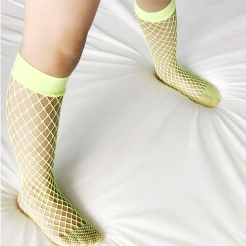 9 Colors Kid Toddler Candy Colors Breathable Mesh Fishnets Socks.Children Baby Girls Net Pattern Fishnet Socks In tube Sock Sox
