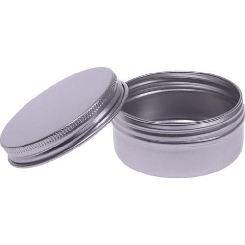 5PCS Cream Jar Tin Cosmetic Lip Balm Containers Nail Derocation Crafts Pot Refillable Bottle Screw Thread Empty Aluminum