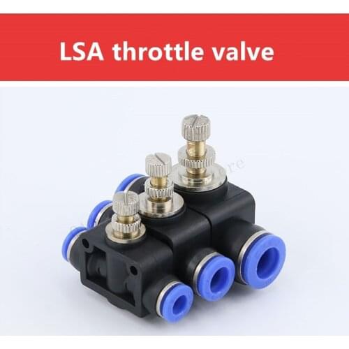 4 6 8 10 12 mm OD Speed Controller Air Pneumatic flow Speed Control Valve