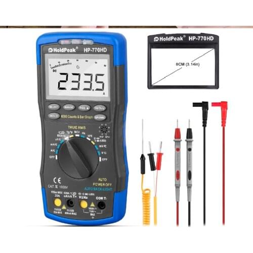 HoldPeak HP-770HD Auto range Digital Multimeter 6000 Counts True RMS AC/DC Voltage Electrical Tools Tester HFE NCV Mulitmetro