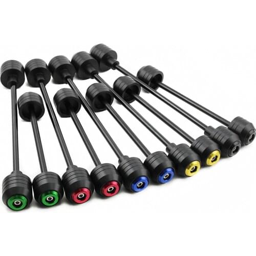 For KAWASAKI NINJA ZX-14R ZX14R 2010 2011 2012 2013 2014 Front Rear Wheel Slider Fork Axle Crash Protector Pad Swing Arm POM New