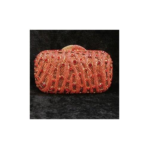 Red Evening Crystal Bags Ladies Wedding Dress Handbags Women Diamond Banquet Clutch Bag Bridal Clutches Bride Purse gold/blue