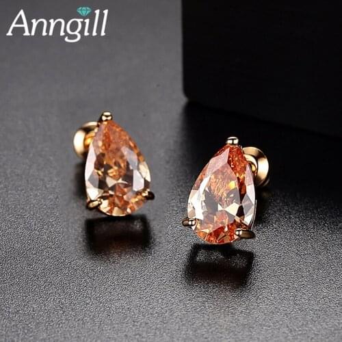 Korean Trendy Simple Design Small Stud Earrings For Women 8*8mm Square Zircon Earrings Fashion Jewelry Wholesale Drop Shipping