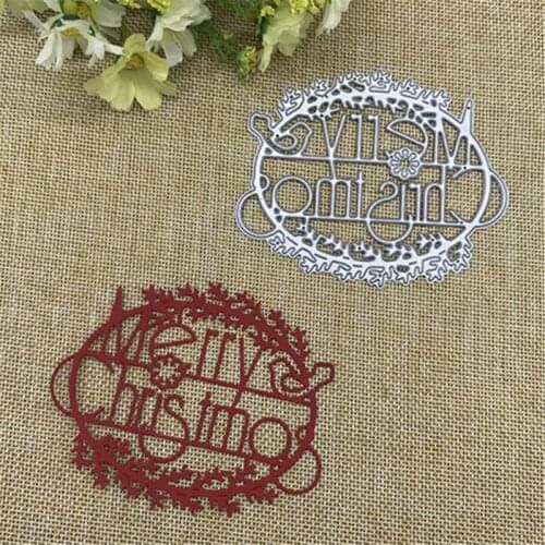 Lace Merry Christmas Metal Cutting Dies Stencils For Card Making Decorative Embossing Suit Paper Cards Stamp DIY