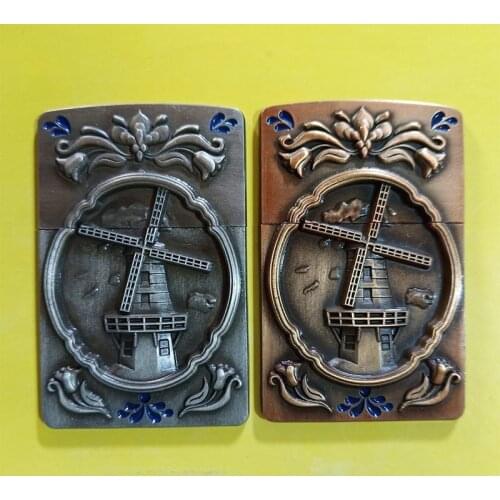 Metal Badge for Kerosene lighter Oil Lighter DIY Handmade Smoker Accessories Gadgets Lighters Decor Accessory Windmills