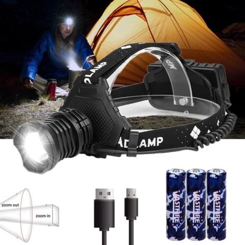 XHP70.2 XHP70 Powerful USB Led Headlamp Headlight Zoom Head Lamp Flashlight Torch Lantern Hunting Fishing Light