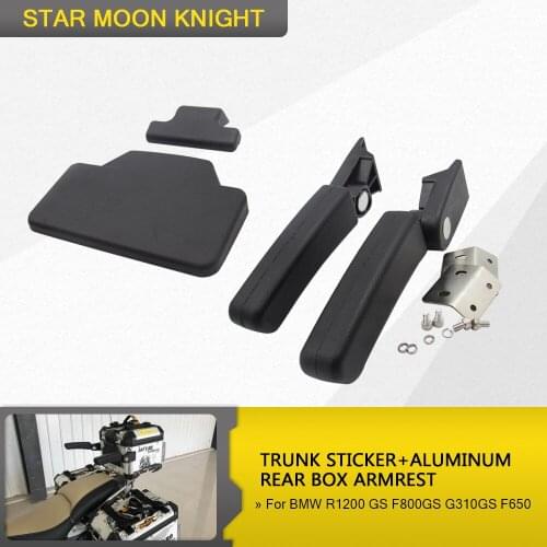 New F800GS Rear Box Passenger Armrest + Back Pad Rear Saddlebag Trunk Sticker for BMW F 800 GS ADV / R 1200 GS Adv