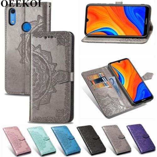 OEEKOL Datura Flower Flip Cover Leather Case for Huawei Y6s